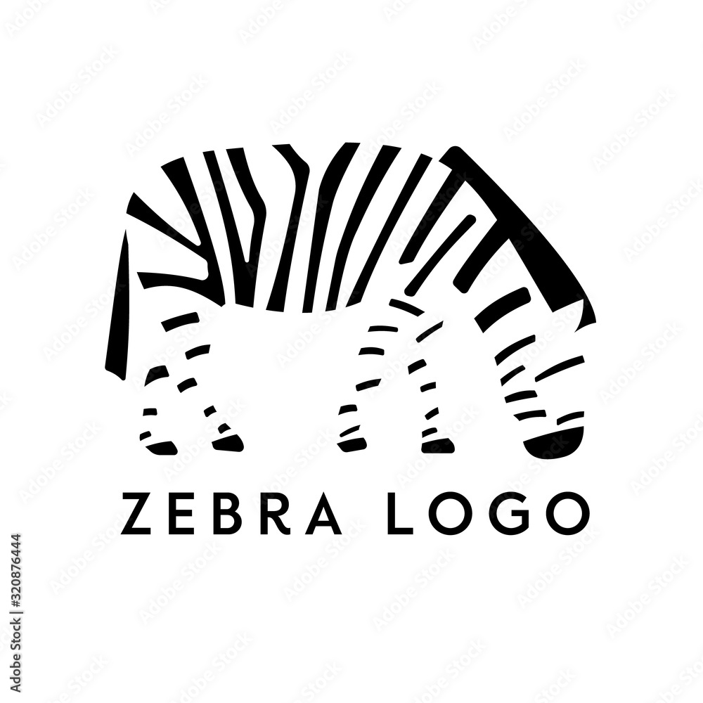 Vector illustration of a simple zebra logo concept. Vector illustration of a simple zebra logo concept.