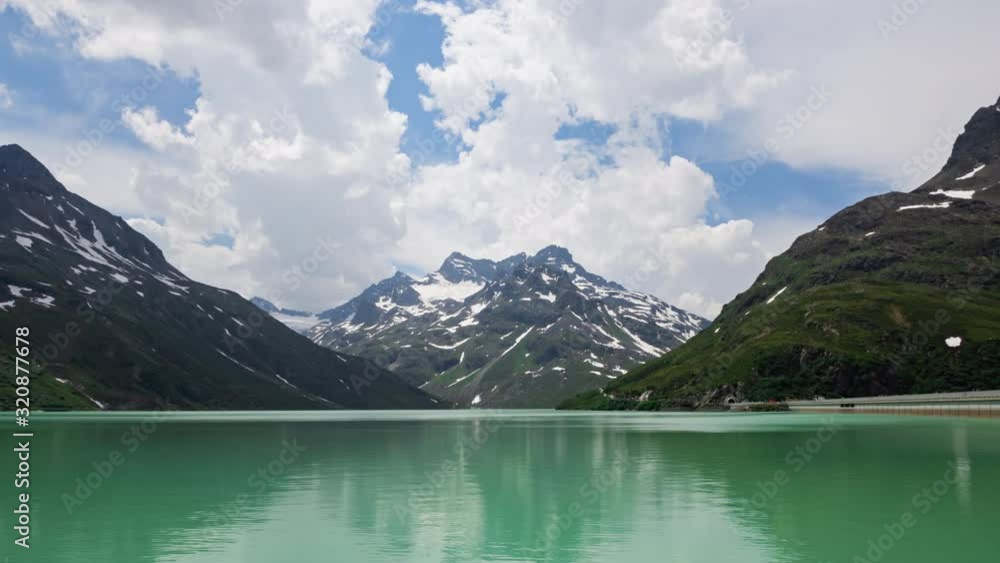 Hyperlapse of Silvretta Stausee lake on Silvretta-Bielerhohe High Alpine Road in Vorarlberg, Austria. Hyperlapse of Silvretta Stausee lake on Silvretta-Bielerhohe High Alpine Road in Vorarlberg, Austria.