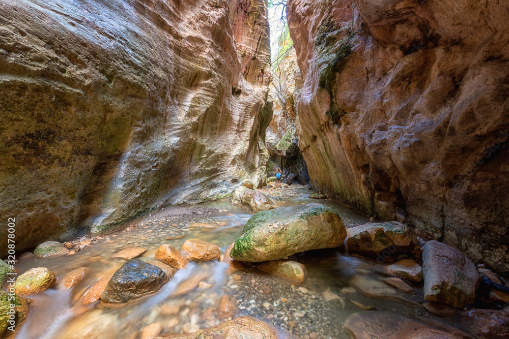 Amazing Avakas gorge, nature landscape, Cyprus. View of the popular ...