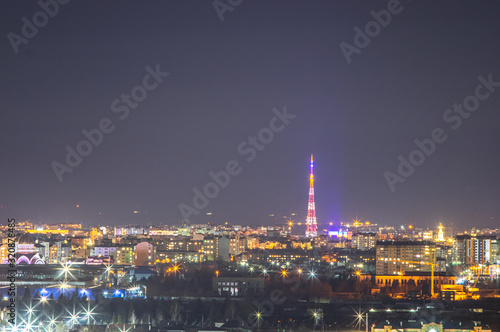 Night European city views from a height © onyx124