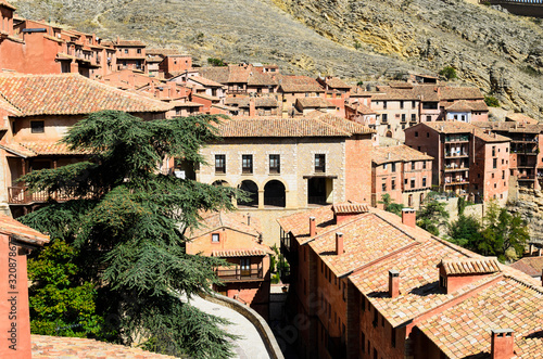 Albarracín, Teruel, vista del centro de la población