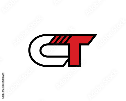 CT Letters Logo Design Template 001