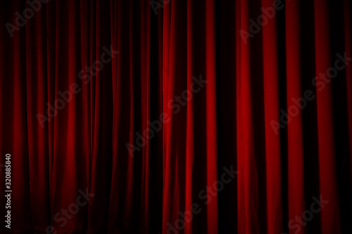 background with red curtain