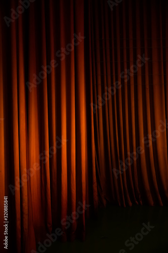 background with red curtain
