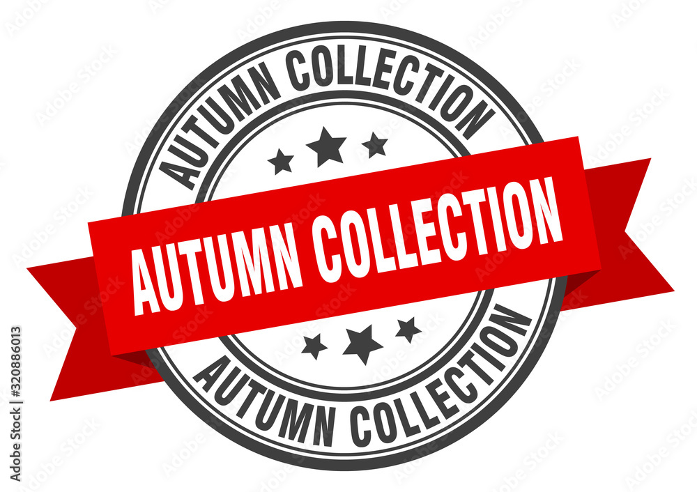 Fototapeta premium autumn collection label. autumn collectionround band sign. autumn collection stamp