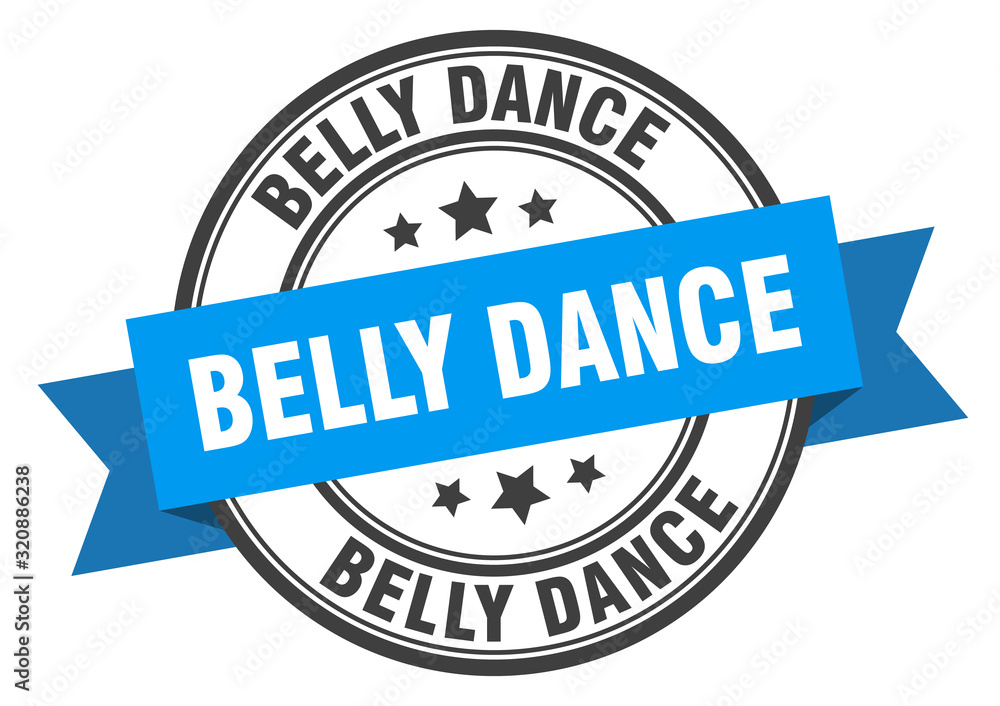 belly dance label. belly danceround band sign. belly dance stamp
