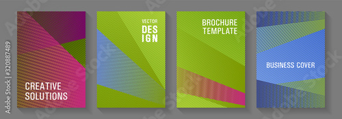 Geometric flyer background vector templates.