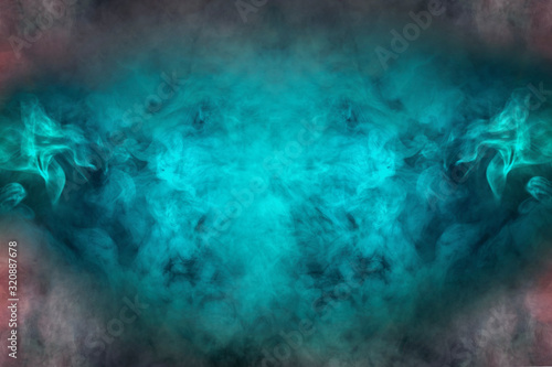 Designer frame made of blue and pink smoke texture.