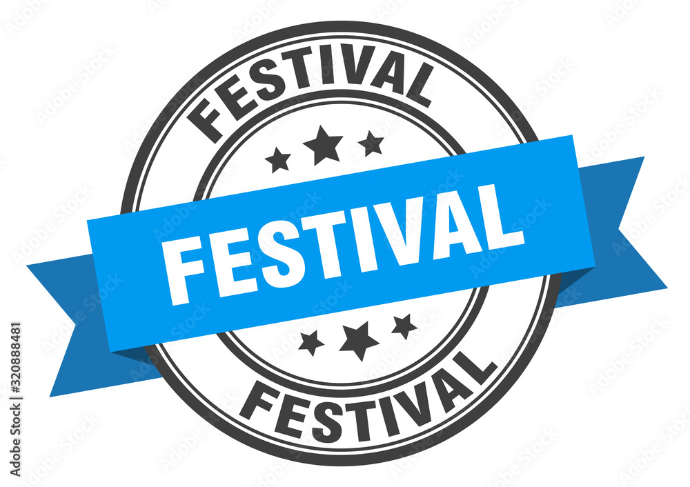 Obraz premium festival label. festivalround band sign. festival stamp