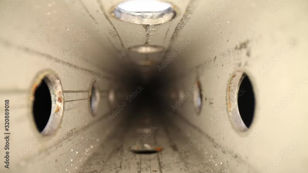 Quickly pushing into a ZincPlated Steel Perforated Square Tube that