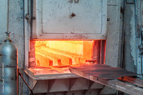Fototapeta Metal hardening furnace