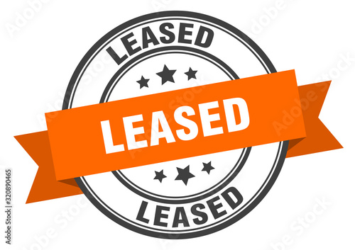 leased label. leasedround band sign. leased stamp