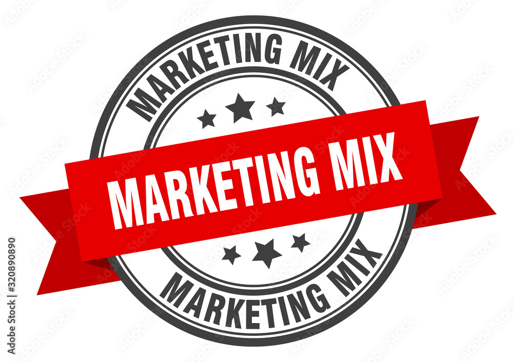 Fototapeta premium marketing mix label. marketing mixround band sign. marketing mix stamp