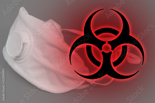 A biohazard sign and a medi...