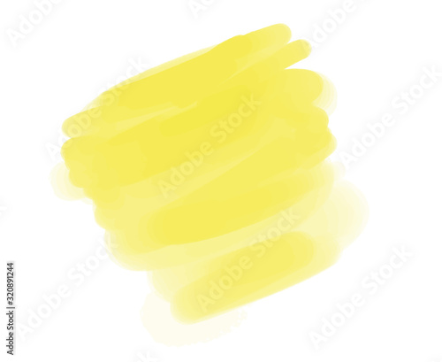 Colorful digital watercolor spot on isolated white background. Painted stain. Colored aquarelle splotch