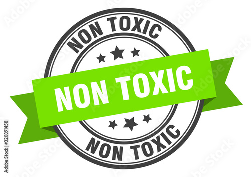 non toxic label. non toxicround band sign. non toxic stamp