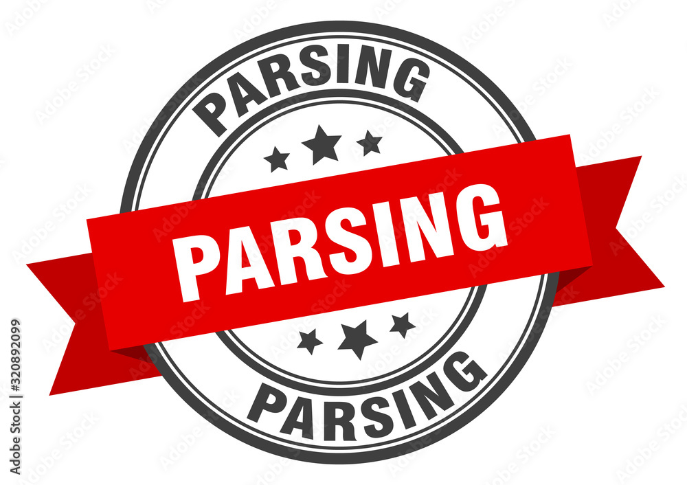Fototapeta premium parsing label. parsinground band sign. parsing stamp