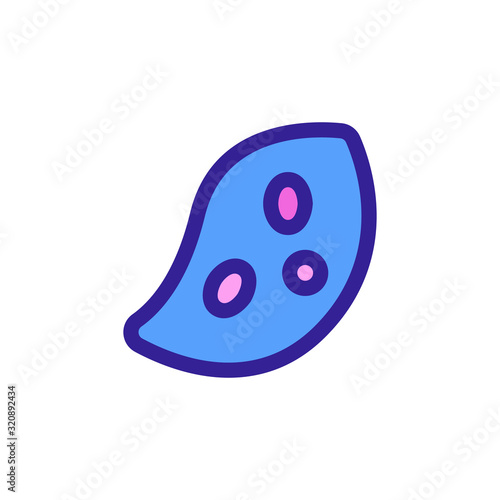 Bacterium icon vector. A thin line sign. Isolated contour symbol illustration