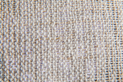 Macro shot of flax threads. Natural texture or fiber pattern.