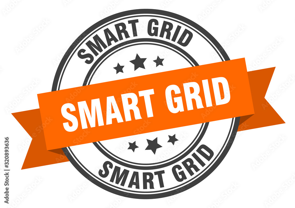 Fototapeta premium smart grid label. smart gridround band sign. smart grid stamp
