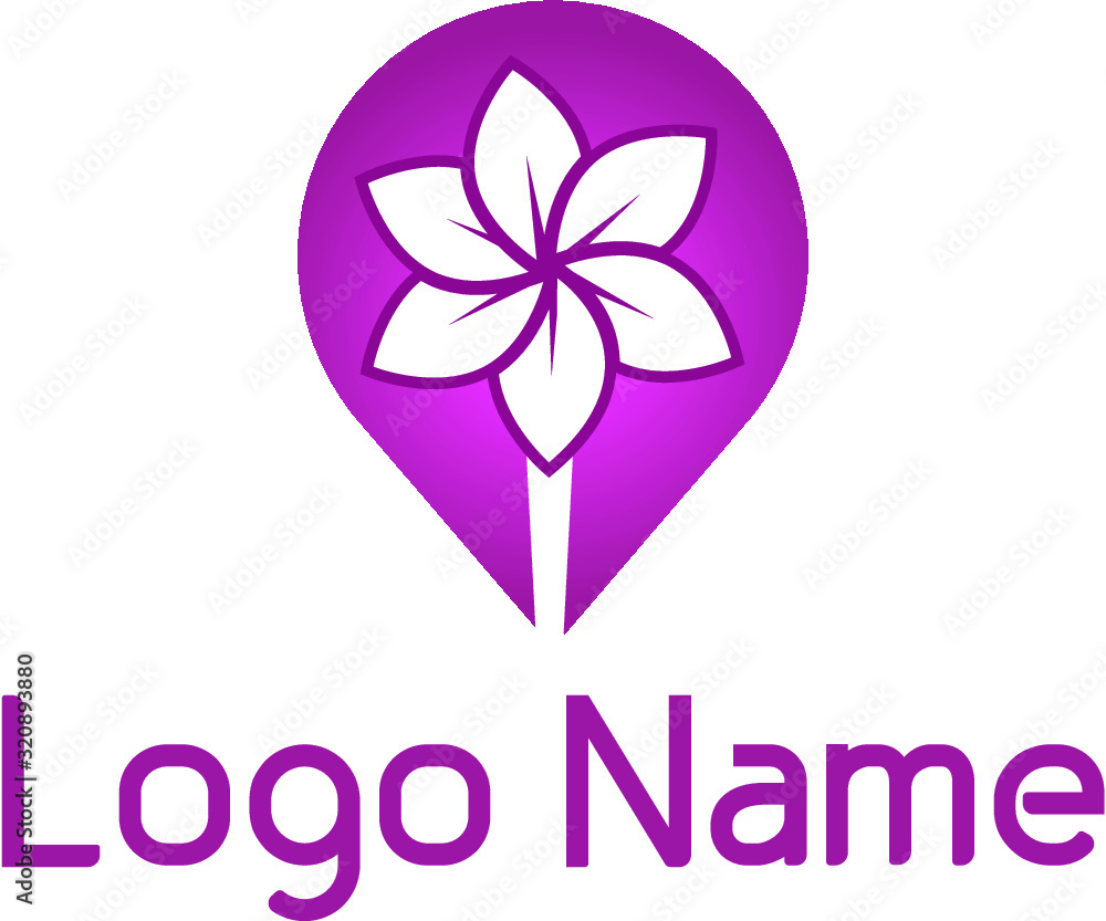 purple place flower floral logo purple place flower floral logo