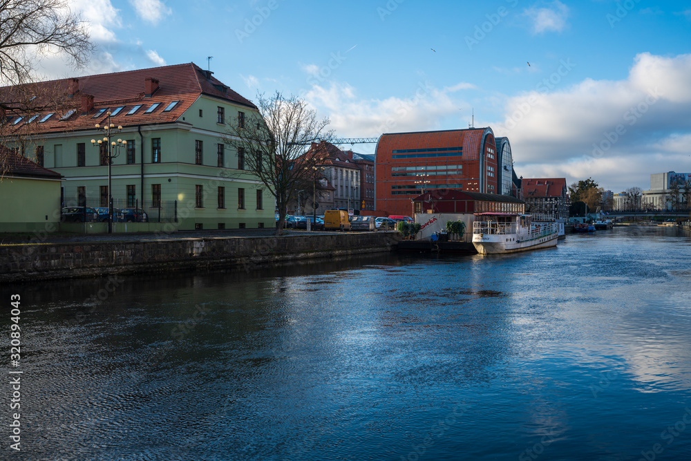 Naklejka premium Buildings and architecture of the city of Bydgoszcz in the Kuyavian-Pomeranian Voivodeship