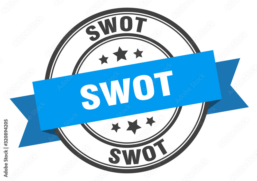 Obraz premium swot label. swotround band sign. swot stamp