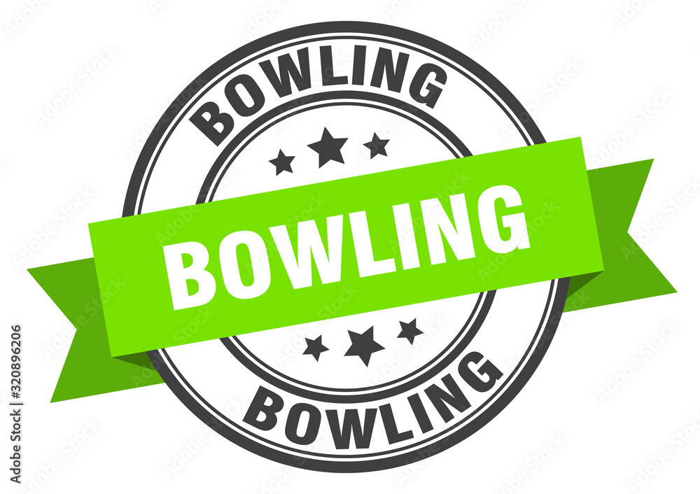 bowling label. bowlinground band sign. bowling stamp bowling label. bowlinground band sign. bowling stamp