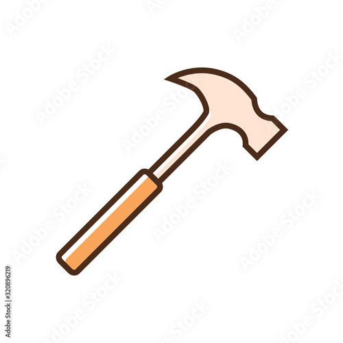 Color icon hammer