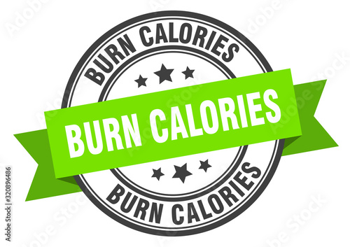 burn calories label. burn caloriesround band sign. burn calories stamp