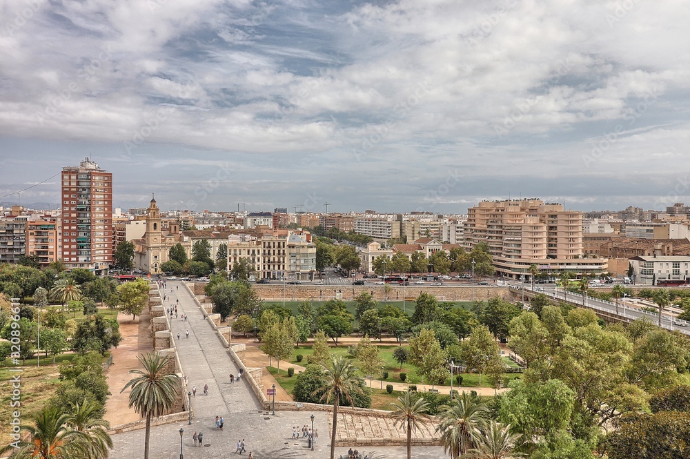 Turia Gardens in Valencia, Spain