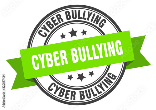 cyber bullying label. cyber bullyinground band sign. cyber bullying stamp