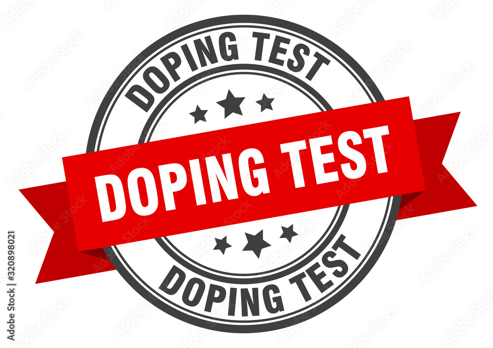 Obraz premium doping test label. doping testround band sign. doping test stamp