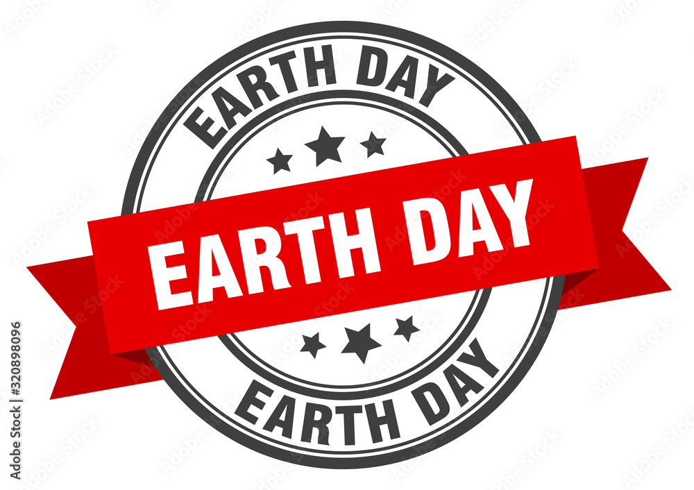 Obraz premium earth day label. earth dayround band sign. earth day stamp