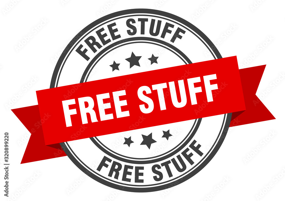 Fototapeta premium free stuff label. free stuffround band sign. free stuff stamp