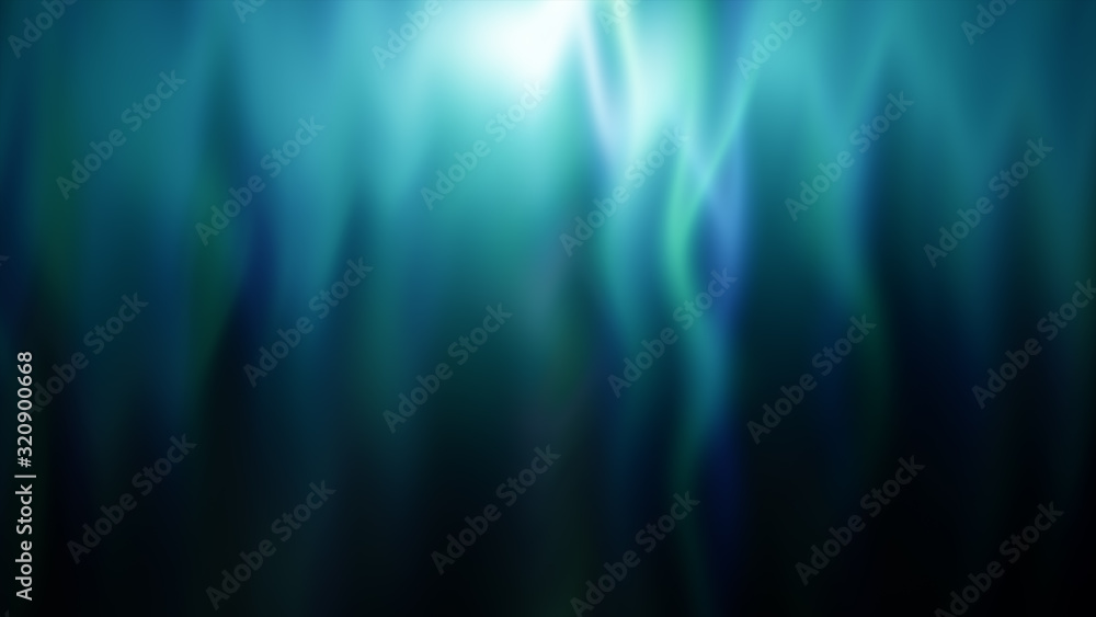 Northern lights. Abstract background. Light effects. Neon glow. Green and blue color.
