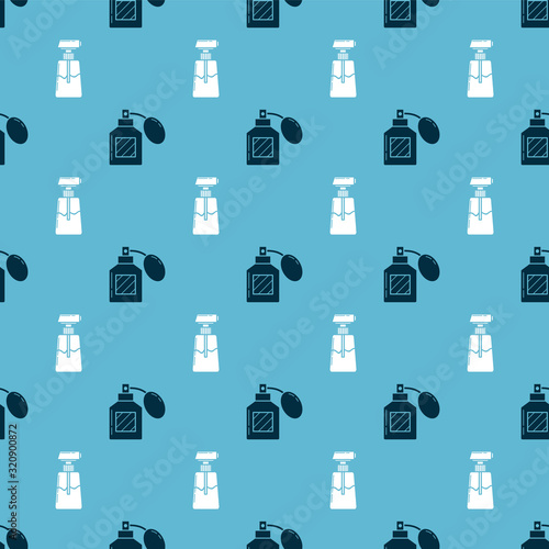 Set Aftershave and Cream or lotion cosmetic tube on seamless pattern. Vector