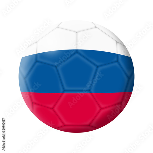 Russia soccer ball football illustration isolated on white with clipping path