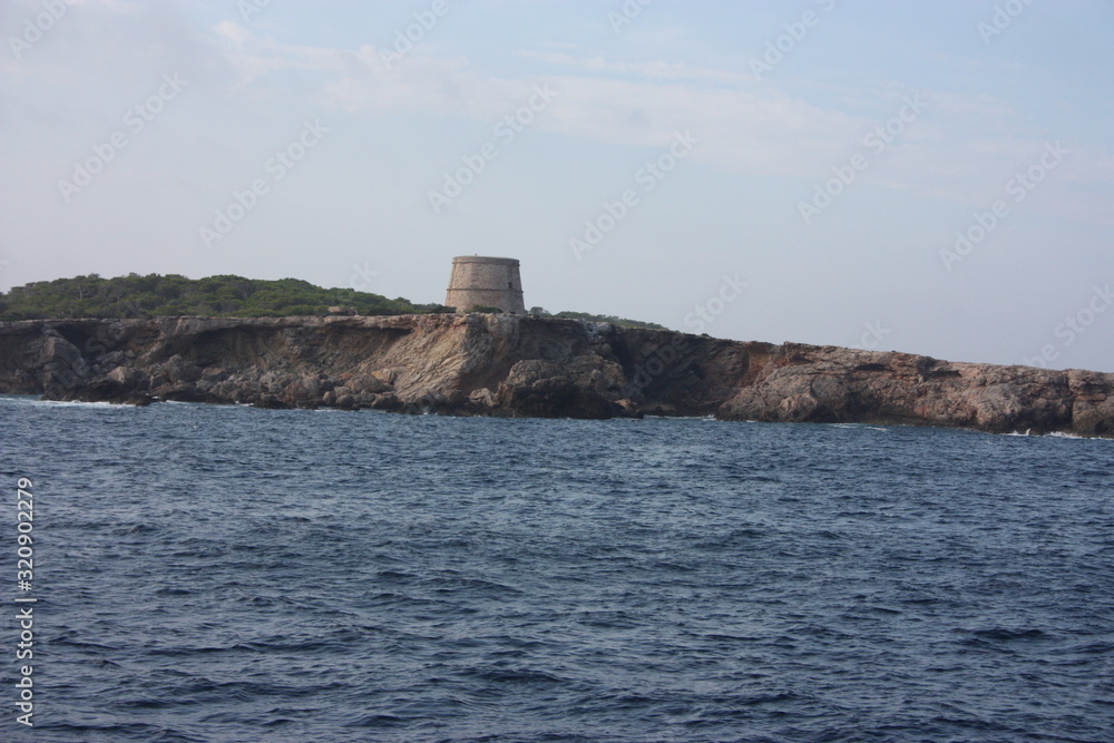 cliffs and ancient military fortresses abandoned in the middle of the sea