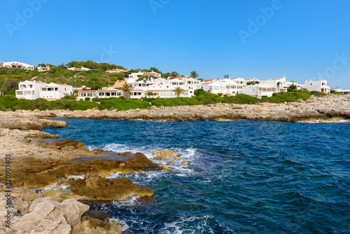 Fototapeta Naklejka Na Ścianę i Meble -  Cala Torret - beautiful bay in the southern coast at Binibeca village. Menorca, Spain