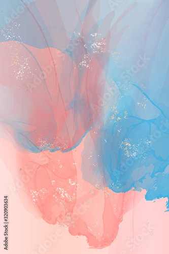 Artistic blue liguid marble covers design. Creative watercolor  fluid gradient colors backgrounds. Trendy dynamic mix design. Eps10 vector