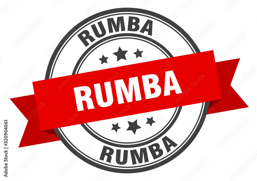 Fototapeta premium rumba label. rumbaround band sign. rumba stamp