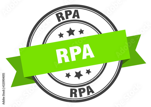 rpa label. rparound band sign. rpa stamp