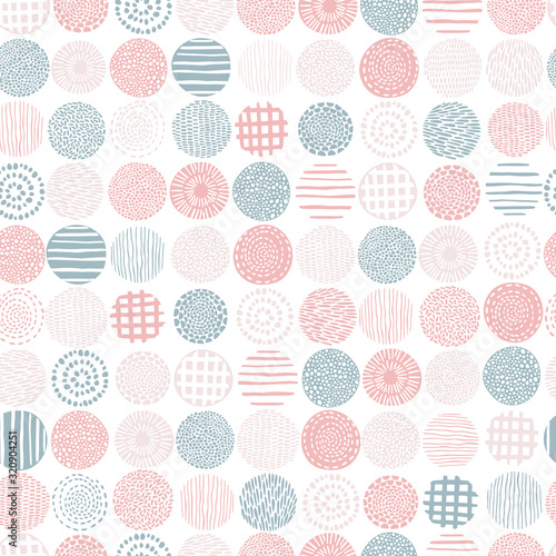 Minimalistic seamless pattern. Vector hand drawn illustration in pastel colors. A simple background is ideal for printing, textiles, fabric, wallpaper, wrapping paper, scrubbing, etc.