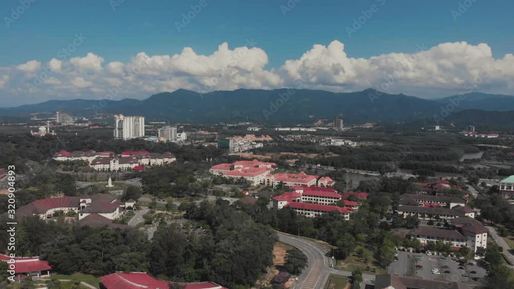 Fly lift down from the view of universitiy malaysia sabah, beautiful landscape from Sabah. Fly lift down from the view of universitiy malaysia sabah, beautiful landscape from Sabah.