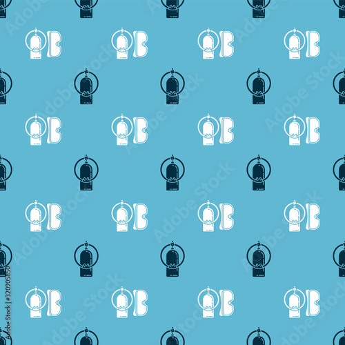 Set Aqualung and Diving mask and aqualung on seamless pattern. Vector