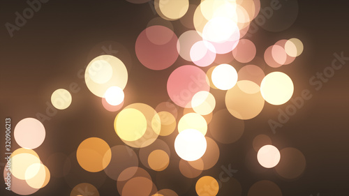 Wallpaper Mural Bright gold bokeh lights abstract background. Flying golden particles or dust. Vivid lightning. Merry christmas design. Blurred light dots. Can use as cover, banner, postcard, flyer. Torontodigital.ca