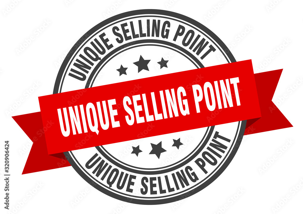 Obraz premium unique selling point label. unique selling pointround band sign. unique selling point stamp