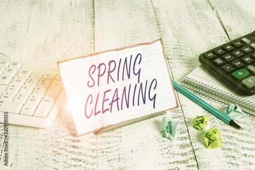 Obraz na plátne Conceptual hand writing showing Spring Cleaning