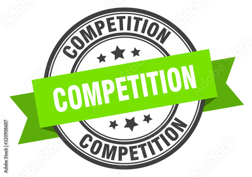 competition label. competitionround band sign. competition stamp